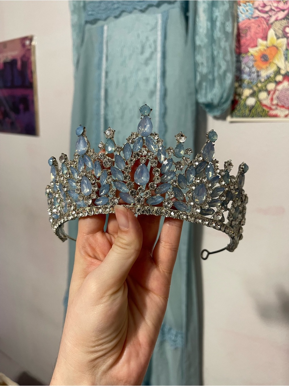 Ice Blue Crystal Tiara